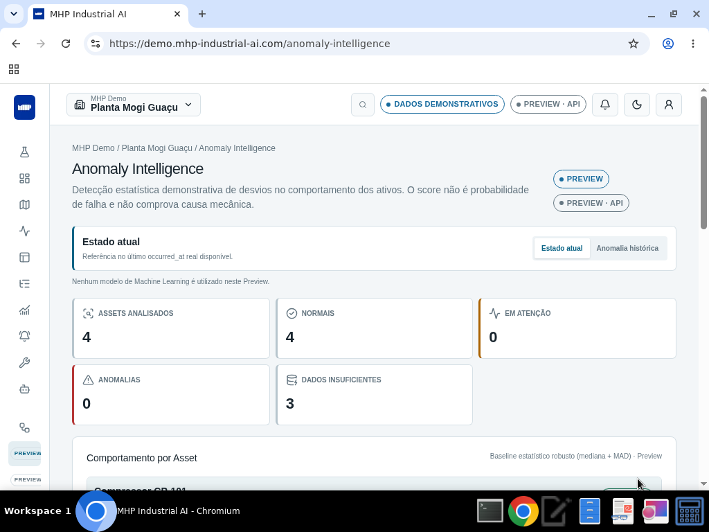 Anomaly Intelligence — score e baseline